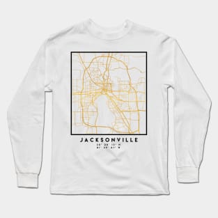 JACKSONVILLE FLORIDA STREET MAP ART Long Sleeve T-Shirt